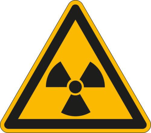 Waarschuwingsbord voor radioactieve/ioniserende stoffen, wandbord  L