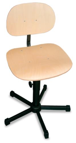 meychair Werkplaatsstoel Workster Simplex, zitting beuken beuken, met kunststof glijders  L