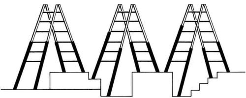 ZARGES Ladder voor op de trap, 2 x 6 sporten  L