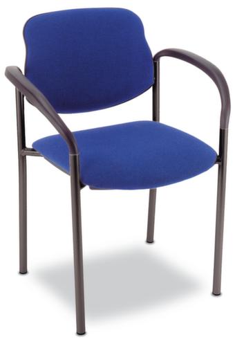 Nowy Styl 6-hoog stapelbare bezoekersstoel Style met bekleding, zitting stof (100% kunstvezel), blauw  L