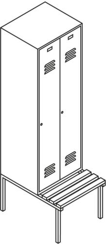PAVOY Locker Basis met zitbank + 3 vakken, vakbreedte 300 mm  L
