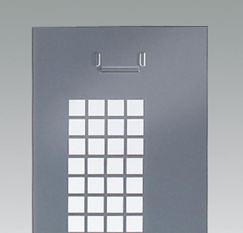 C+P Garderobekast Classic met 3 vakken + scheidingswand + deuren met perforatie, vakbreedte 400 mm  L