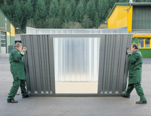 Säbu Verzinkte materiaalcontainer FLADAFI® met openslaande deur  L