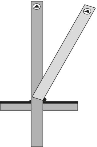 Afzetpaal PARKY met platte kop, hoogte 1000 mm, voor insteken met grondplug  L