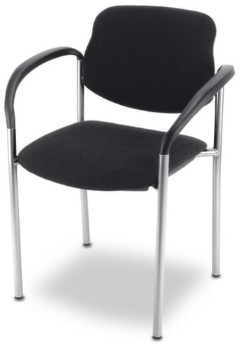 Nowy Styl 6-hoog stapelbare bezoekersstoel Style met bekleding, zitting stof (100% kunstvezel), zwart  L