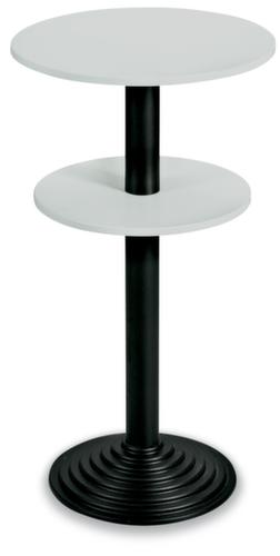 Statafel met schotelvoet, Ø 600 mm, plaat lichtgrijs  L
