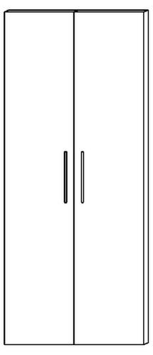 Dubbele openslaande deur Terra Nova voor kantoorstelling, hoogte x breedte 1880 x 800 mm  L