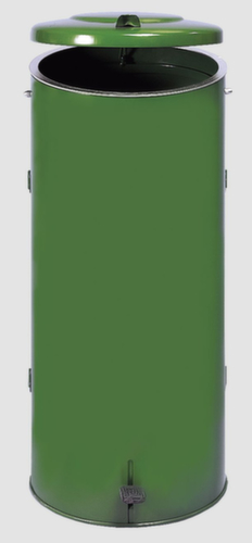 VAR Brandveilige afvalverzamelaar, 120 l, RAL6001 smaragdgroen  L