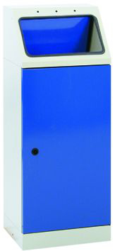 stumpf Afvalverzamelaar FP 45, 45 l, RAL7035 lichtgrijs/RAL5010 gentiaanblauw, deksel RAL5010 gentiaanblauw  L