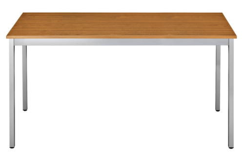 Rechthoekige multifunctionele tafel met frame van vierkante buis, breedte x diepte 1200 x 600 mm, plaat kersenboom