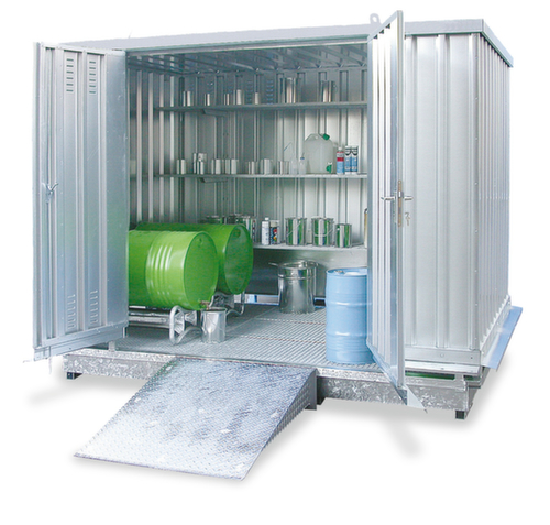 Lacont Container voor gevaarlijke stoffen voorgemonteerd, opslag passief, breedte x diepte 6075 2875 mm  L