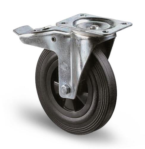 BS-ROLLEN Massief rubberen wiel, draagvermogen 100 kg, massief rubber banden  L