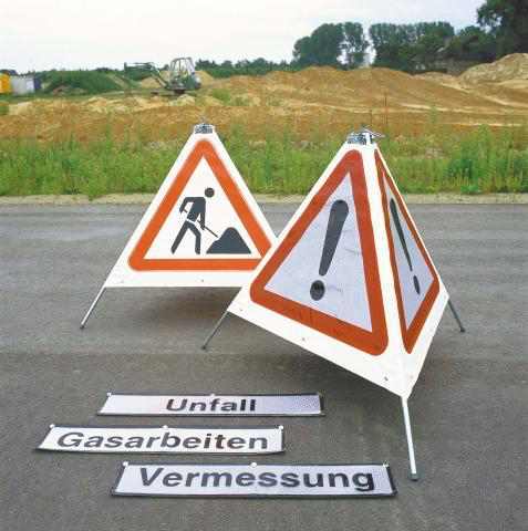 Moravia Vouwbaar waarschuwingssignaal TRIO, hoogte 700 mm  L