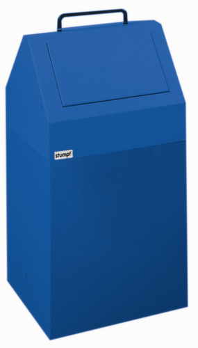 stumpf Brandvertragende container voor recyclebaar materiaal, 45 l, RAL5010 gentiaanblauw, deksel RAL5010 gentiaanblauw