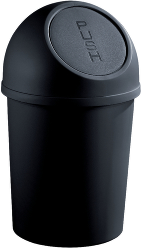helit Push-afvalbak, 6 l, zwart  L