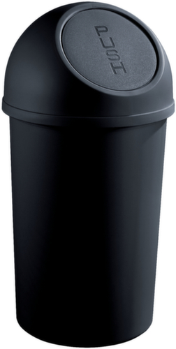 helit Push-afvalbak, 25 l, zwart  L