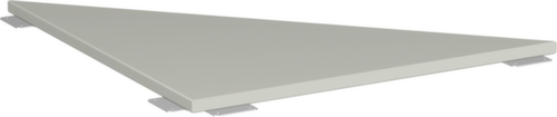 Gera Hoekig koppelelement voor bureau Milano 90°, breedte x diepte 800 x 800 mm, plaat lichtgrijs