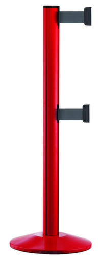 Afbakeningssysteem EXTEND DOUBLE met 2 afzetbanden en paal, lengte afzetlint 3,7 m, paal rood