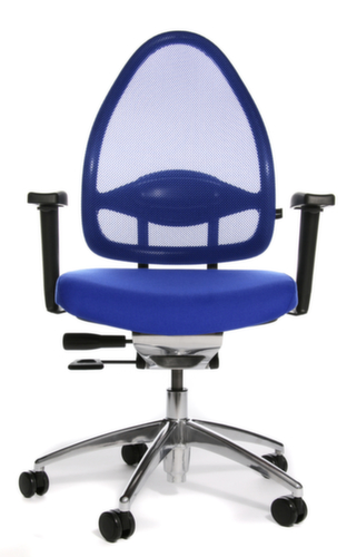 Topstar Bureaustoel Open Base + Art OPEN BASE 10 met Body-Balance-Tec®-scharnier, rugleuning met netbekleding, blauw  L