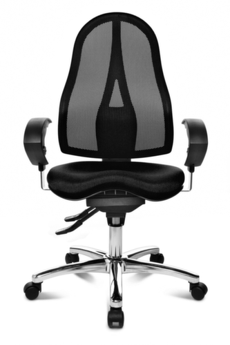 Topstar bureaustoel Sitness 15 met permanent-contactmechanisme, rugleuning met netbekleding, zwart  L