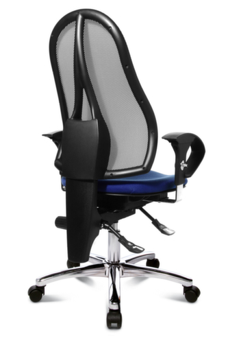 Topstar bureaustoel Sitness 15 met permanent-contactmechanisme, rugleuning met netbekleding, blauw  L