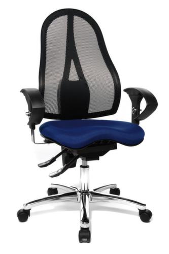 Topstar bureaustoel Sitness 15 met permanent-contactmechanisme, rugleuning met netbekleding, blauw  L