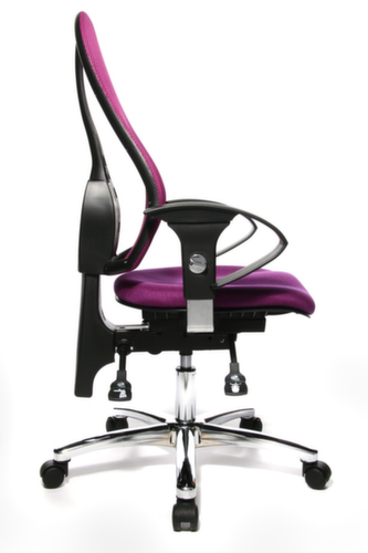Topstar bureaustoel Sitness 15 met permanent-contactmechanisme, rugleuning met netbekleding, paars  L