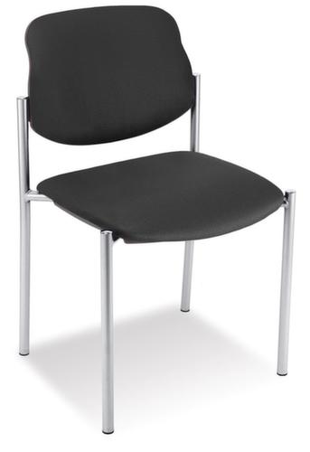 Nowy Styl 6-hoog stapelbare bezoekersstoel Style met bekleding, zitting kunstleer, zwart  L