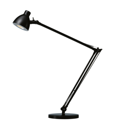 LED-bureaulamp Valencia met tafelvoet, licht warmwit, zwart  L