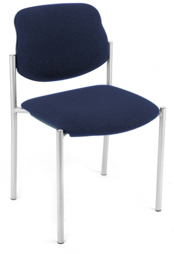 Nowy Styl 6-hoog stapelbare bezoekersstoel Style met bekleding, zitting kunstleer, blauw  L