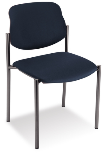 Nowy Styl 6-hoog stapelbare bezoekersstoel Style met bekleding, zitting kunstleer, blauw  L