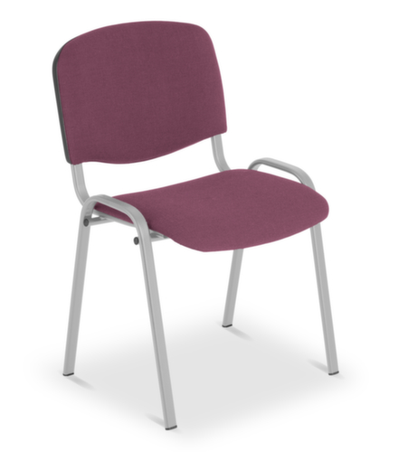 Nowy Styl 12-hoog stapelbare bezoekersstoel ISO met bekleding, zitting stof (100% polyolefine), bordeaux
