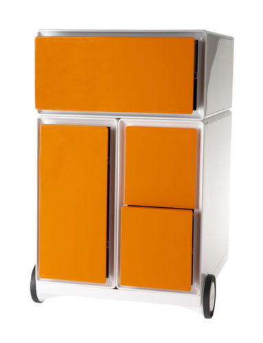 Paperflow Rolcontainer easyBox met HR uittrekbaar, 3 lade(n), wit/oranje  L