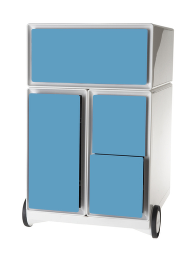 Paperflow Rolcontainer easyBox met HR uittrekbaar, 3 lade(n), wit/blauw  L