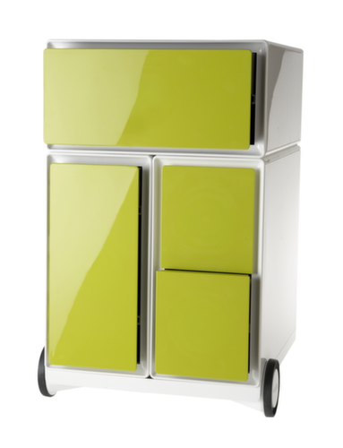 Paperflow Rolcontainer easyBox met HR uittrekbaar, 3 lade(n), wit/groen  L