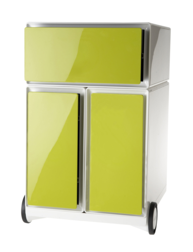Paperflow Rolcontainer easyBox met HR uittrekbaar, 1 lade(n), wit/groen  L