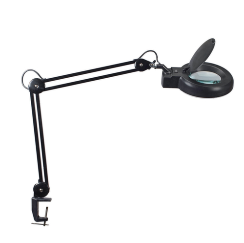 MAUL LED-loeplamp MAULviso met ronde kop, licht koudwit (daglichtwit), zwart