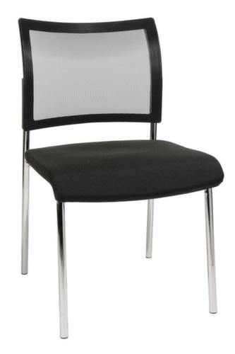 Topstar Bezoekersstoel Visit 10 met netrug, zitting stof (100% polypropyleen), zwart  L