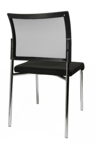 Topstar Bezoekersstoel Visit 10 met netrug, zitting stof (100% polypropyleen), zwart  L