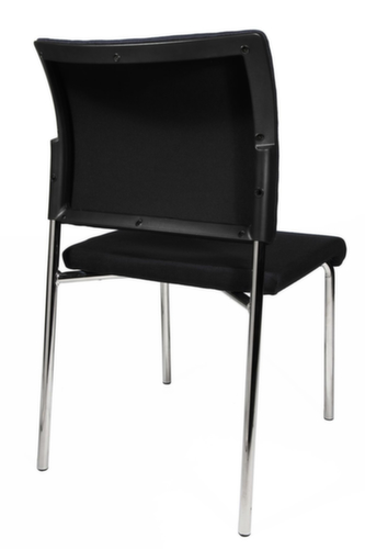 Topstar Bezoekersstoel Visit 10 met beklede rugleuning, zitting stof (100% polypropyleen), zwart  L