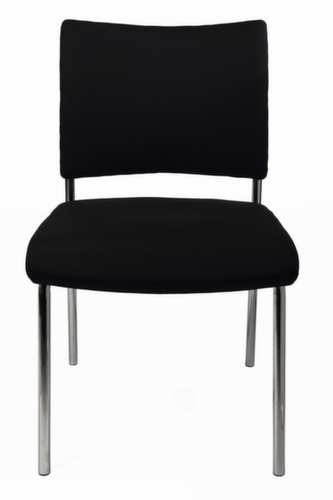 Topstar Bezoekersstoel Visit 10 met beklede rugleuning, zitting stof (100% polypropyleen), zwart