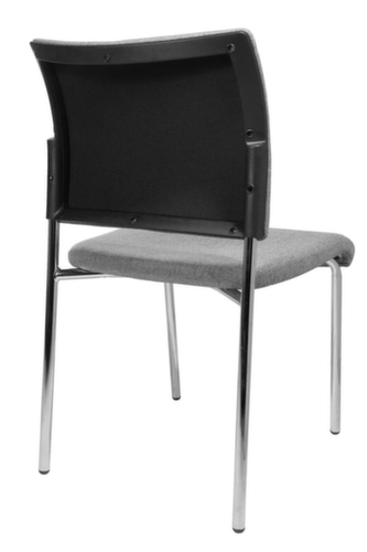 Topstar Bezoekersstoel Visit 10 met beklede rugleuning, zitting stof (100% polypropyleen), lichtgrijs  L