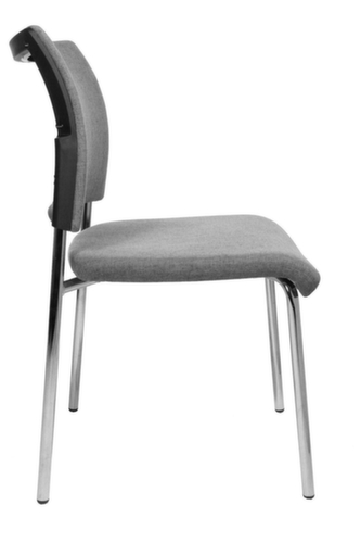Topstar Bezoekersstoel Visit 10 met beklede rugleuning, zitting stof (100% polypropyleen), lichtgrijs  L