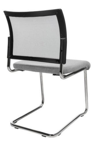 Topstar Bezoekersstoel met sledeframe Visit 20 met netrug, zitting stof (100% polypropyleen), lichtgrijs  L