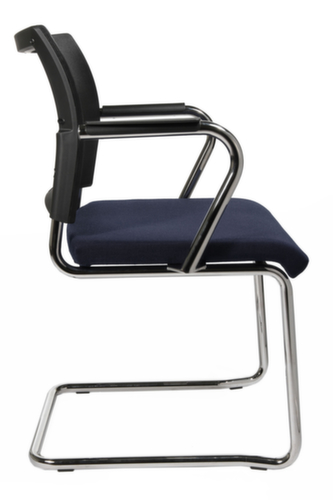 Topstar Bezoekersstoel met sledeframe Visit 20 met netrug, zitting stof (100% polypropyleen), donkerblauw  L