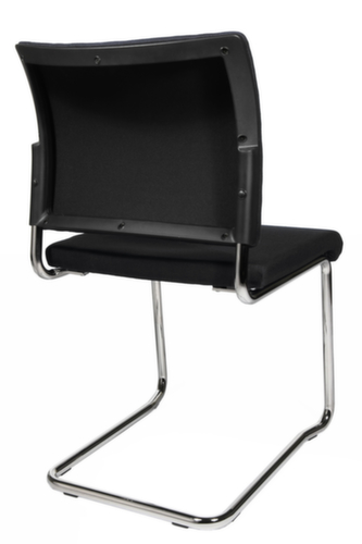 Topstar Beklede bezoekersstoel met sledeframe Visit 20, zitting stof (100% polypropyleen), zwart  L