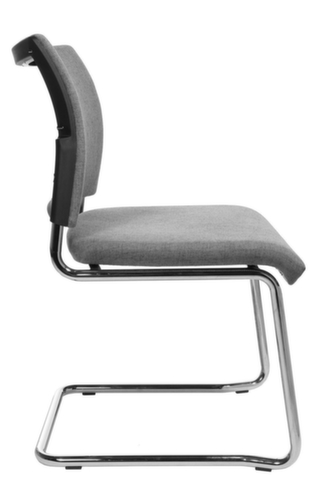 Topstar Beklede bezoekersstoel met sledeframe Visit 20, zitting stof (100% polypropyleen), lichtgrijs  L
