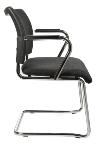Topstar Beklede bezoekersstoel met sledeframe Visit 20, zitting stof (100% polypropyleen), antraciet  L