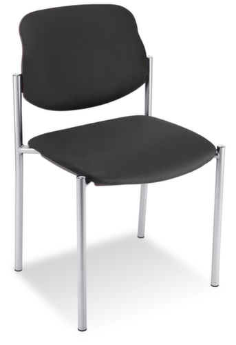 Nowy Styl 6-hoog stapelbare bezoekersstoel Style met bekleding, zitting stof (100% kunstvezel), antraciet  L