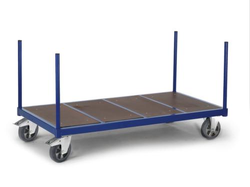 Rollcart Rongenwagen met anti-slip laadruimte, draagvermogen 1200 kg, laadvlak lengte x breedte 1300 x 800 mm  L